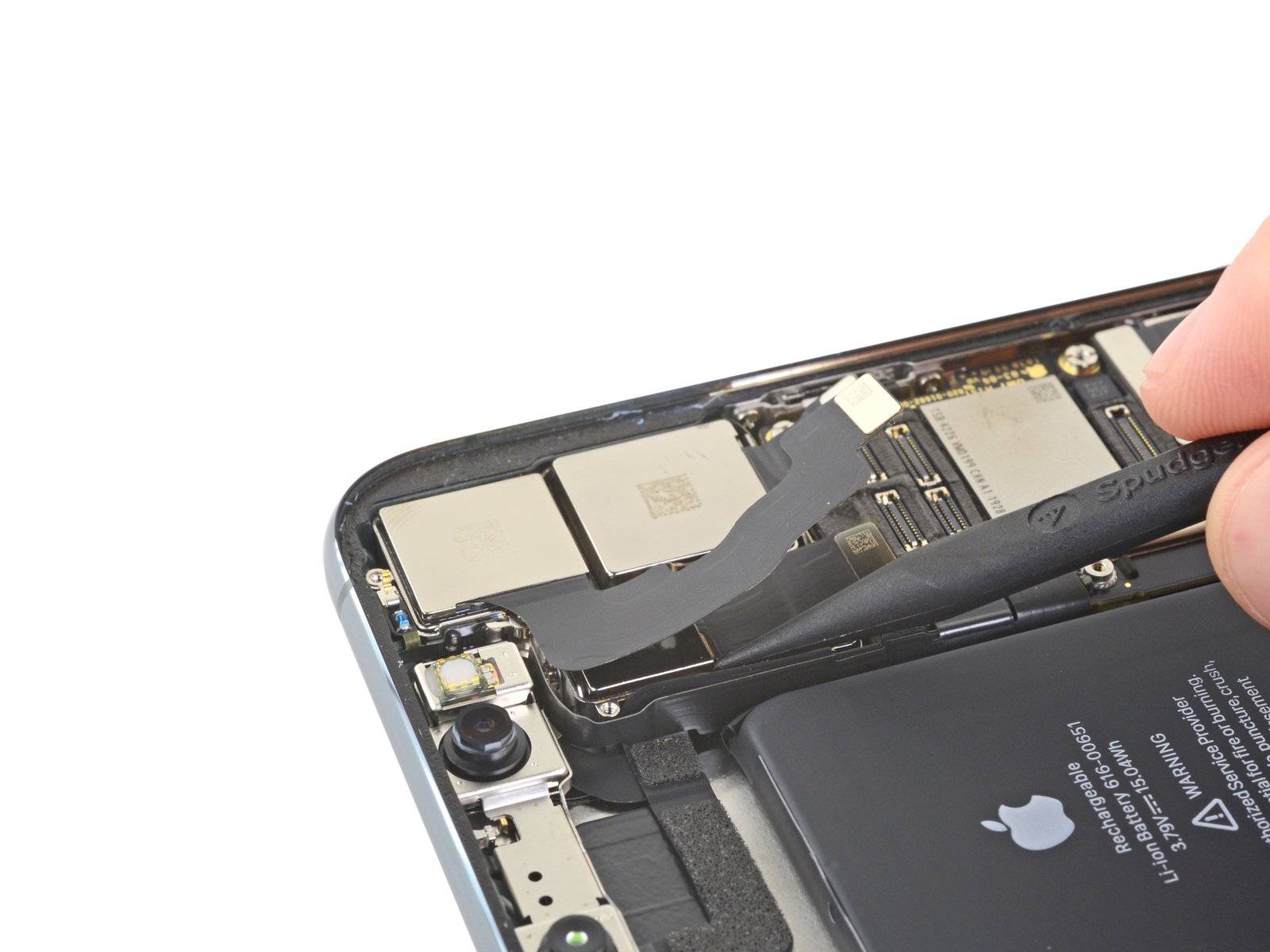 Loosen the camera assembly